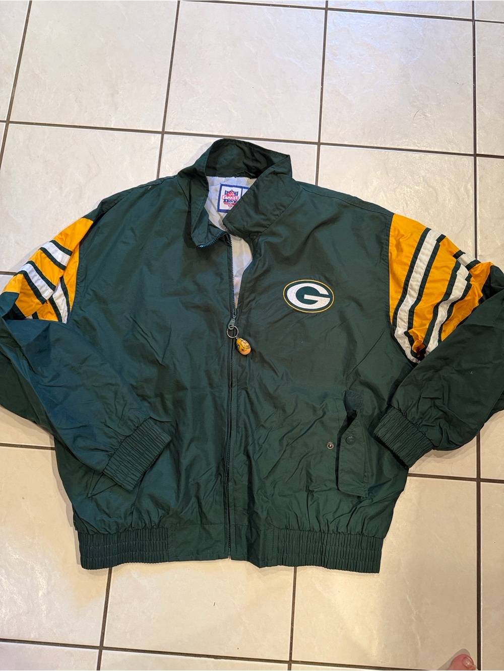 Vtg LOGO 7 Green Bay Packers Bomber Jacket XL